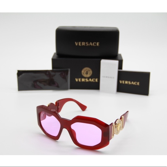 NEW VE4424U 388/5 VERSACE MEDUSA SUNGLASSES MOD 4424U PINK EYEWEAR VE 4424U - Picture 3 of 12